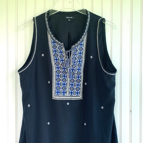 Madewell Embroidered Suncoast Dress Size 10 - Picture 5 of 8